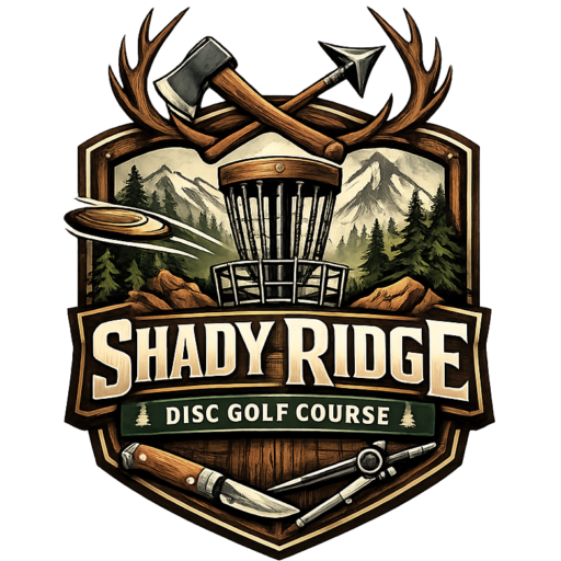 Shady Ridge Disc Golf logo – championship disc golf course in Littleton Maine located in Aroostook County